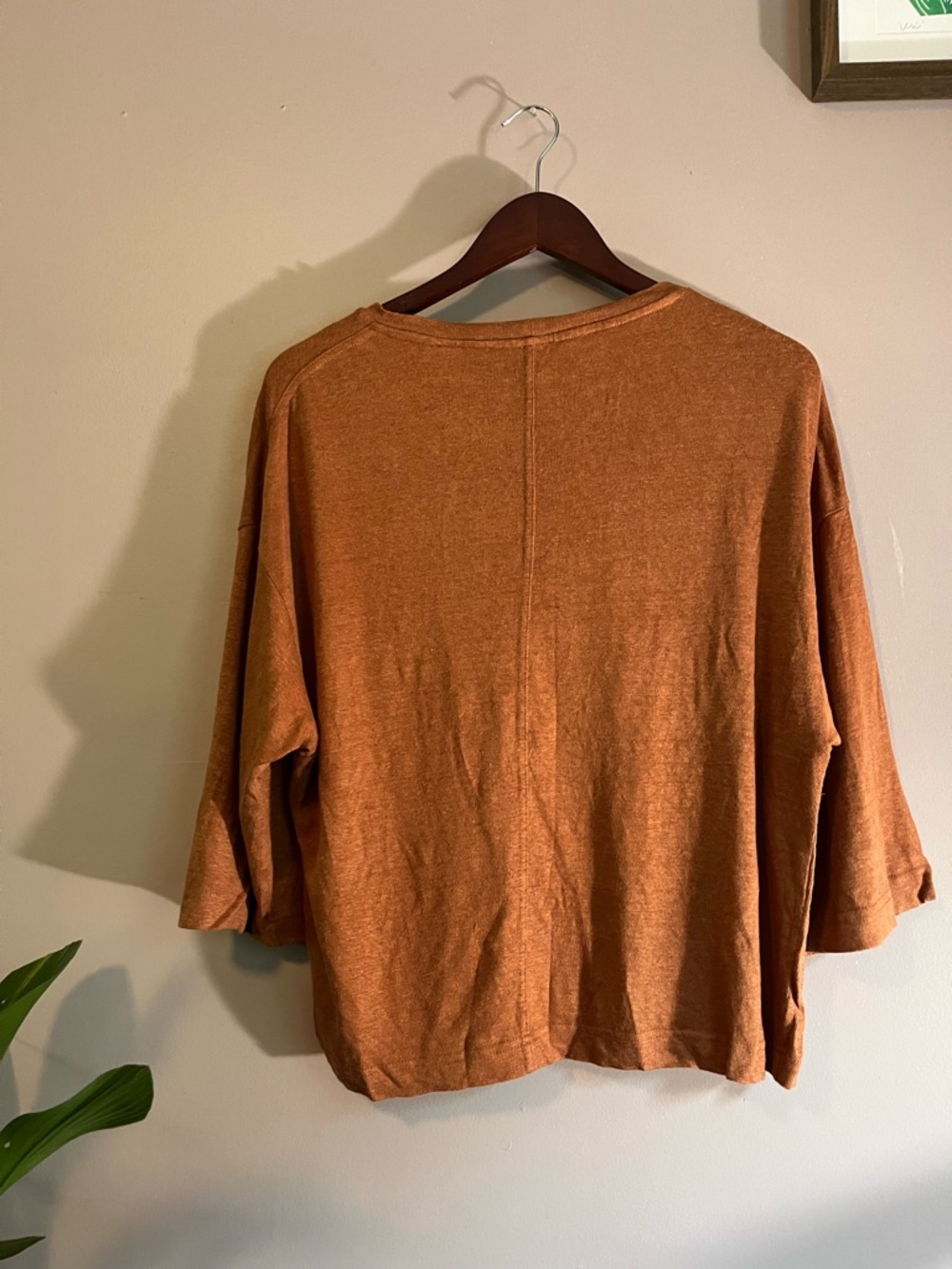 Poetry Linen Top, Soft Orange - Picture 3 of 6